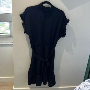 Stylish Black Midi Dress